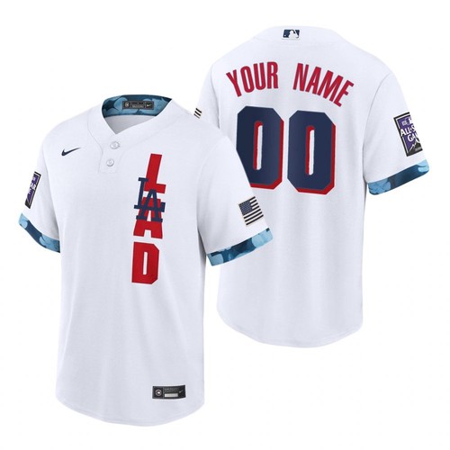 Men's White Los Angeles Dodgers Customized 2021 All-Star Cool Base Stitched MLB Jersey